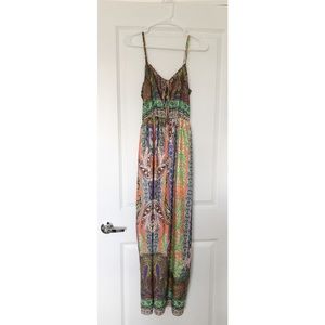Bohemian print maxi dress size small